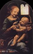 Leonardo  Da Vinci Madonna with a Flower oil painting artist